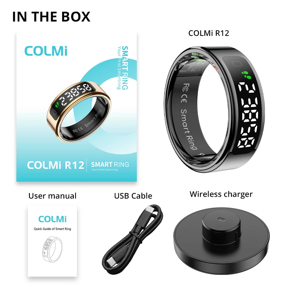 Health Tracking Smart Ring – Waterproof & Wireless Charge