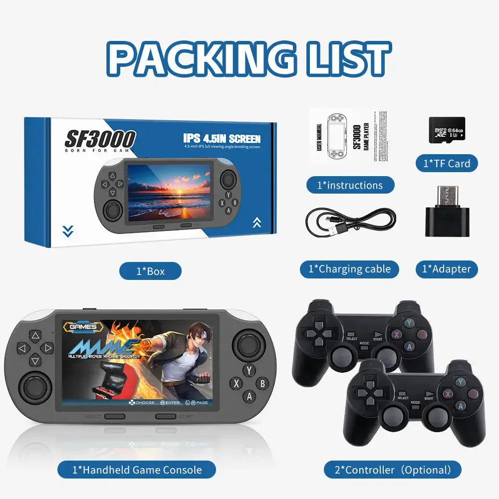 Mini Retro Handheld Console – 20,000+ Games | SF3000
