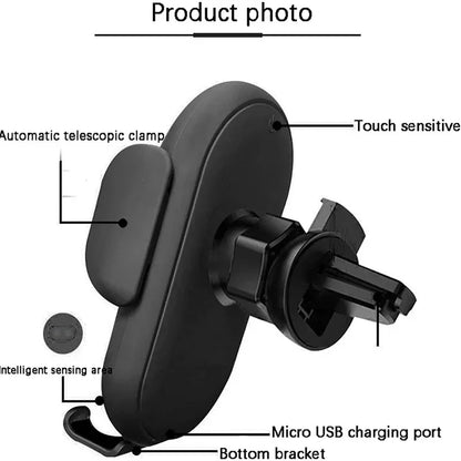 AutoGrip 30W Wireless Car Charger Mount – Fast Charging for iPhone & Samsung