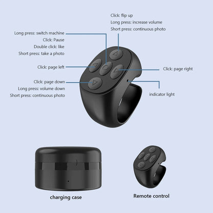 Bluetooth 5.3 Wireless Ring – Smart Page Turner & Media Control