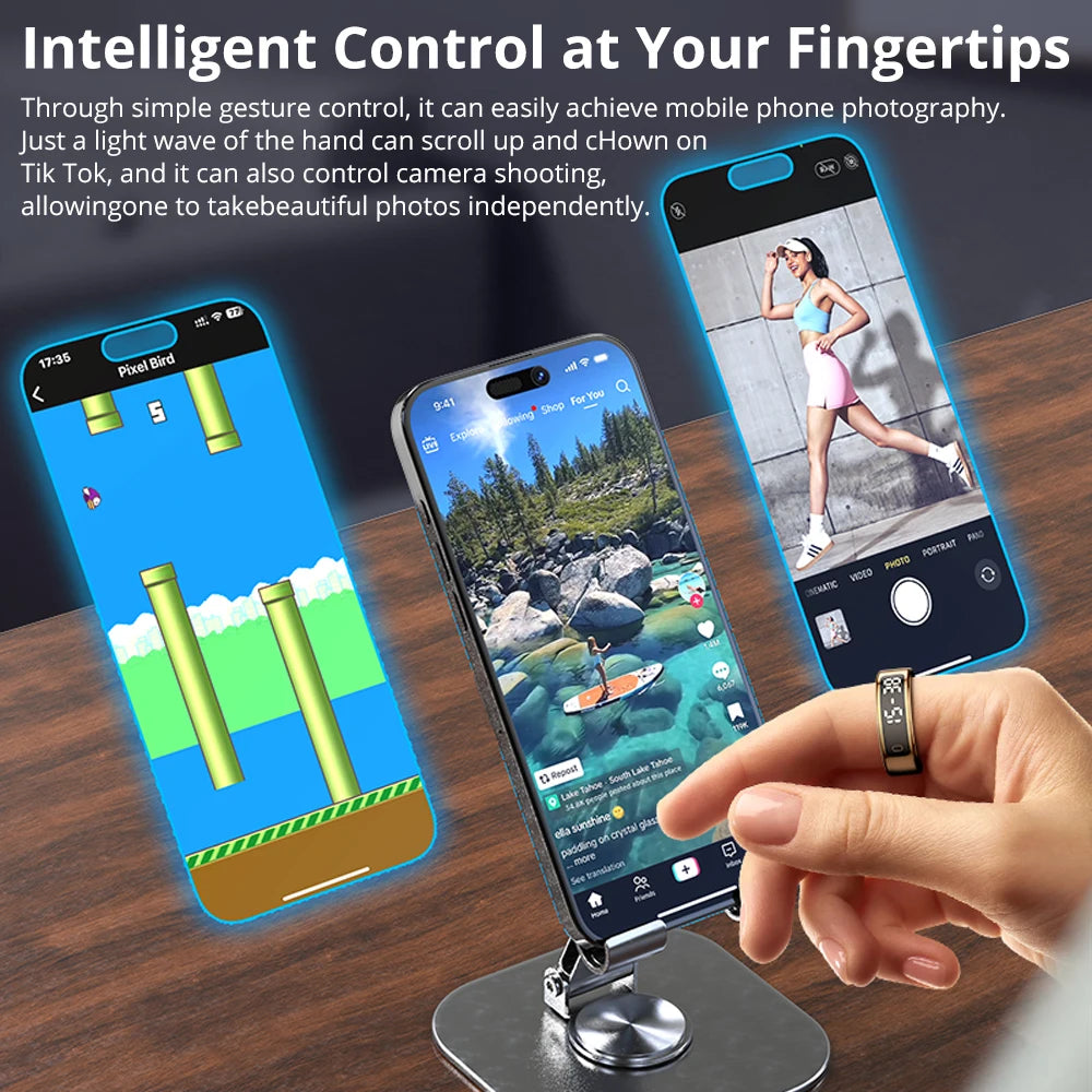 Health Tracking Smart Ring – Waterproof & Wireless Charge